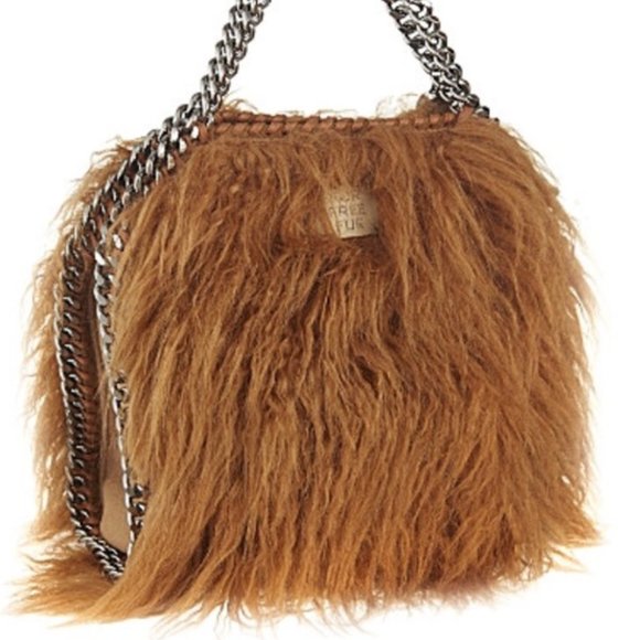 Stella McCartney Handbags - STELLA MCCARTNEY Brown Faux Fur Mini Falabella Bag Purse